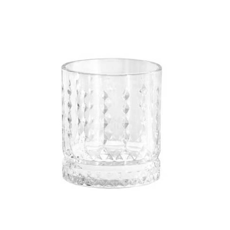 Gibson Home 13 oz Teardrop Embossed Double Old Fashioned Glass Set (4-Pieces) - Clear