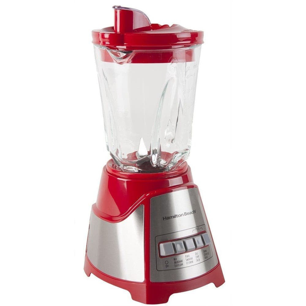 Hamilton Beach Power Elite Blender with 40 oz. Glass Jar - Red