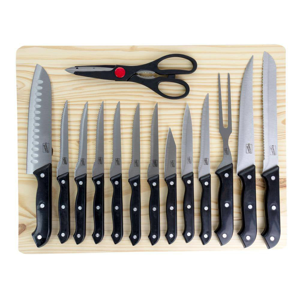 Gibson Home Wildcraft Cutlery Set (15-Piece) - Black