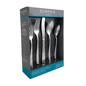 Gibson Home Brighton Flatware Set (20 Piece) - Silver