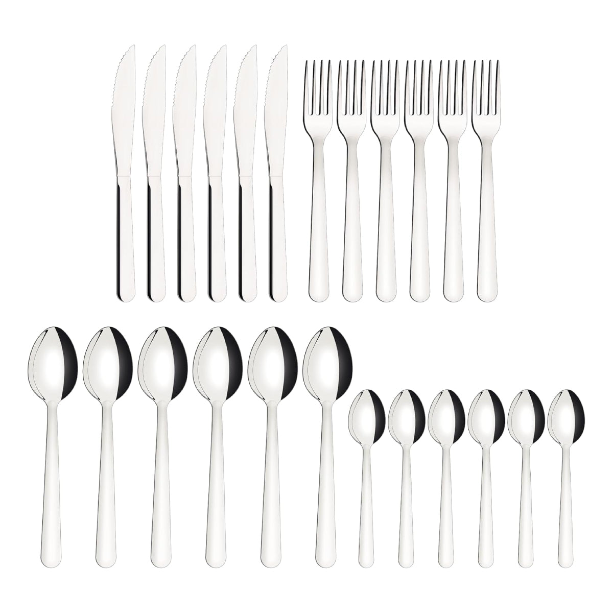 Tramontina Malibu Flatware Set (24-Piece) - Silver