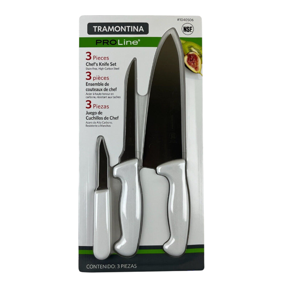 Tramontina Pro Line Chef's Knife Set (3-Piece) - White