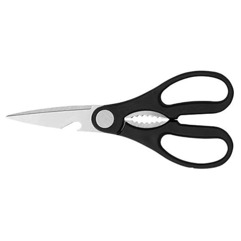 Hamilton Beach Cutlery Set with Wood Holder (14-Piece) - Silver/Black