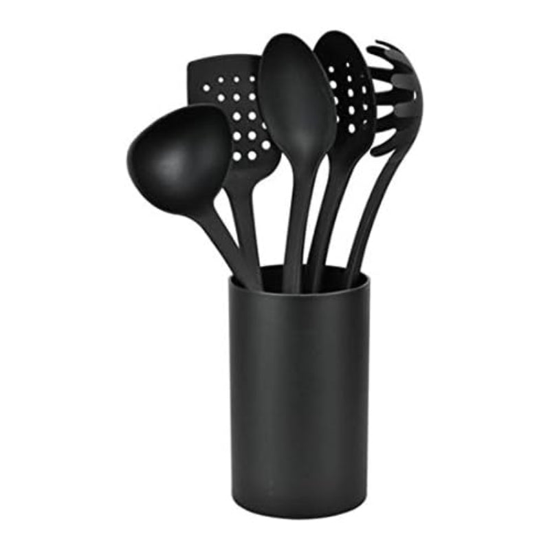 Hamilton Beach Aramco Kitchen Tool Set with Holder (6-Piece) – Black
