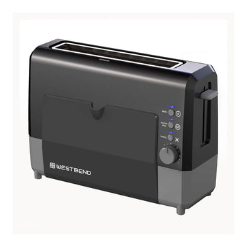 West Bend QuikServe Compact 2-Slice Toaster with Extra Wide Slots - Black