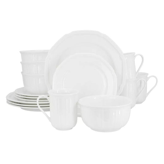 Meritage Bavaria Dinnerware Set (16-Piece) - White