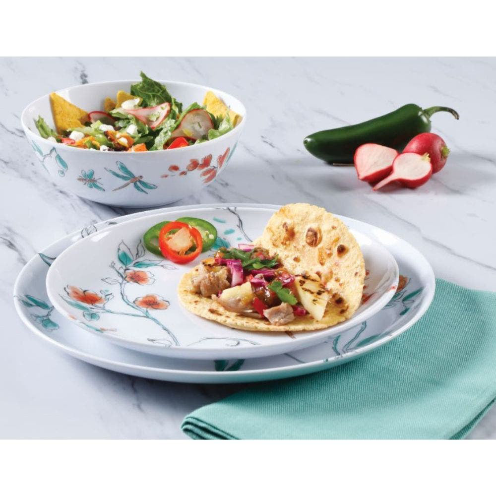Gibson Martha Stewart Melamine Dinnerware Set (12-Piece) - White