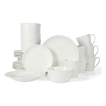 Martha Stewart Basket Weave Dinnerware Set (30 Piece)- White