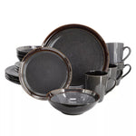 Gibson Elite Priya (16-Piece) Dinnerware Set - Gray