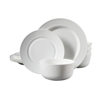 Gibson Home Swanton (12-Piece) Dinnerware Set - White