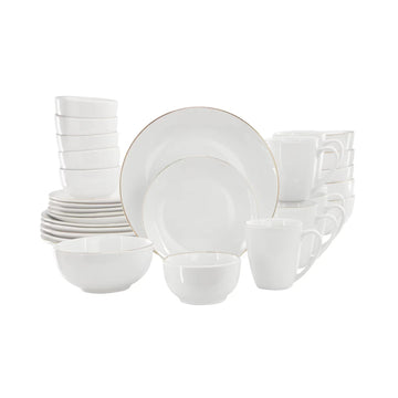 Gibson Home Ogalla (30-Piece) Dinnerware Set - White