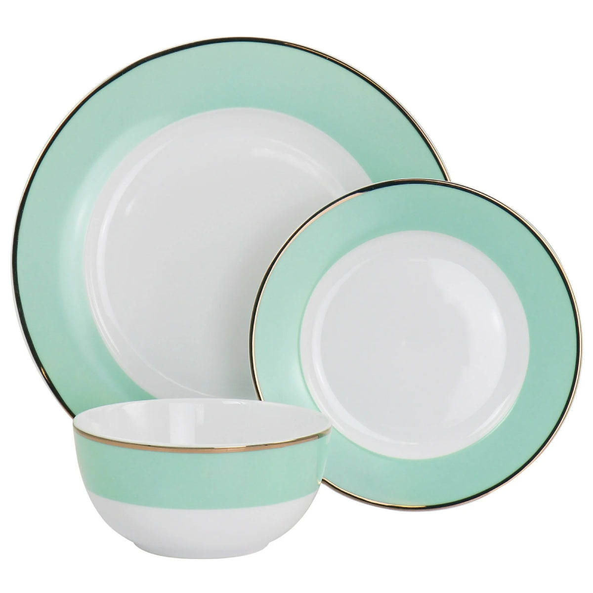 Martha Stewart Dinnerware Set (12-Piece) - White/Blue
