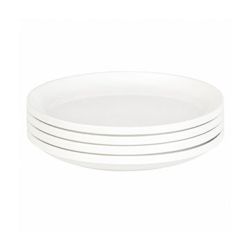 Glad Stackable Dinner Plate Set (4-Piece) - White