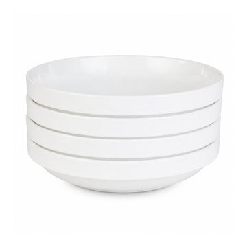 Glad 8" Stackable Everything Bowl Set (4-Piece) - White