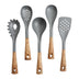 Oster 112066.05 Everwood Kitchen Nylon Tools Set with Wood Inspired Handles (5-Piece) - Gray - Curacao