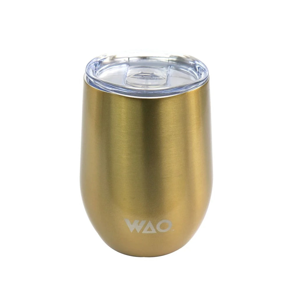 Gibson WAO 12 oz Stainless Steel Thermal Mug with Lid - Gold