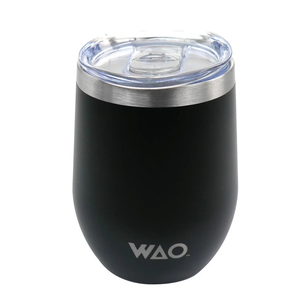 Gibson WAO 12 oz Stainless Steel Thermal Mug with Lid - Black