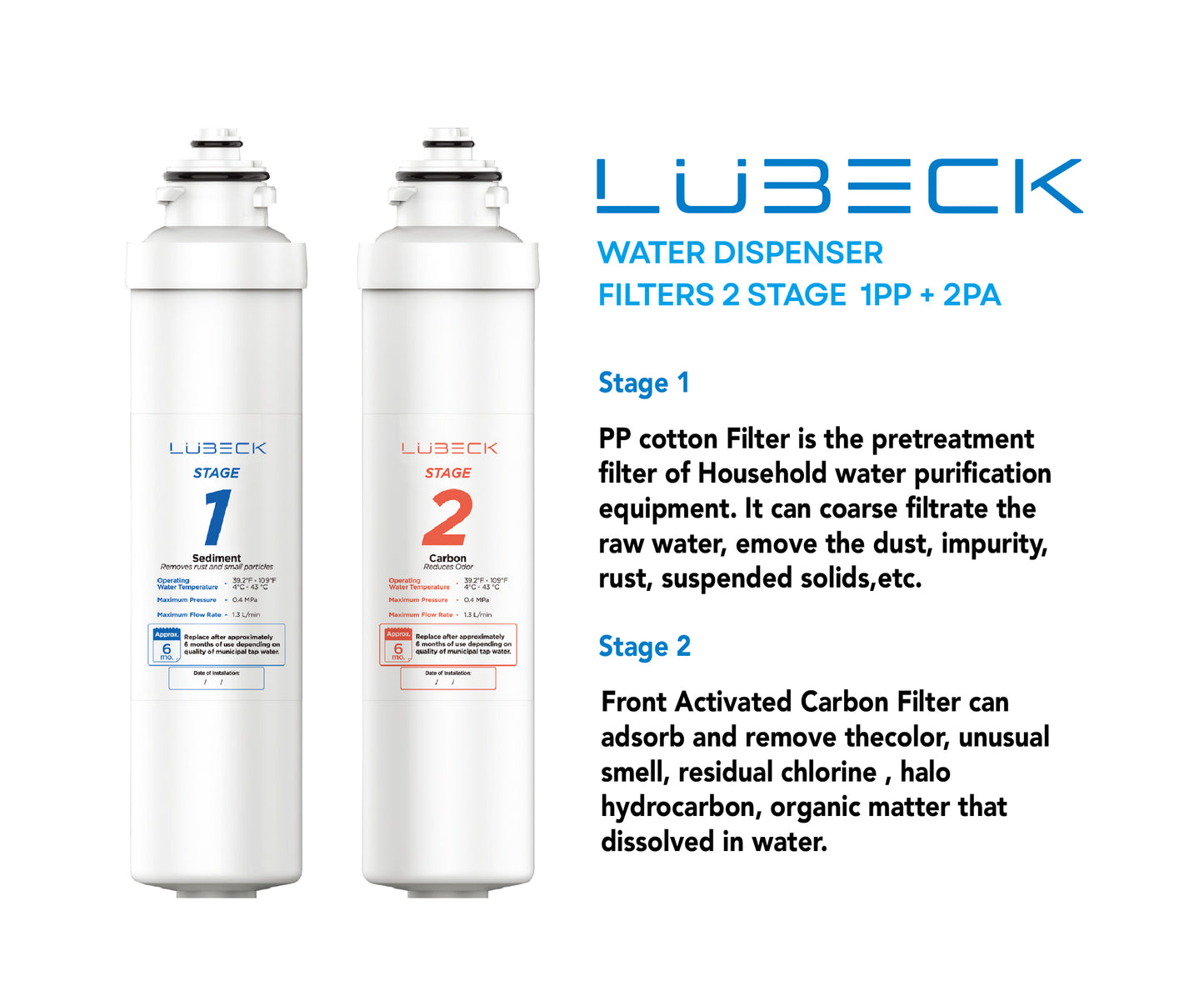 Lubeck Bottles Cooler - With 2 Water filter