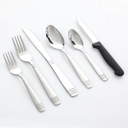 Gibson Home Palmore Stainless Steel Flatware Set (55-Piece) - Silver