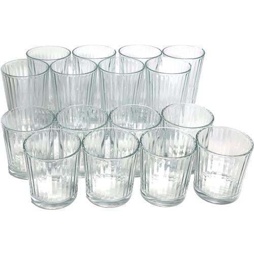 Juego de vaso y jarra Gibson Moonstone de 16 piezas 