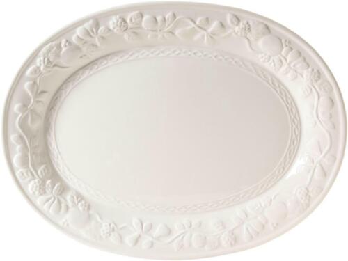 Bandeja ovalada de 18,75 pulgadas Fruitful de Gibson Home, color blanco 