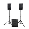 Gemini 4X4" Portable Line Array PA System with Subwoofer - Black