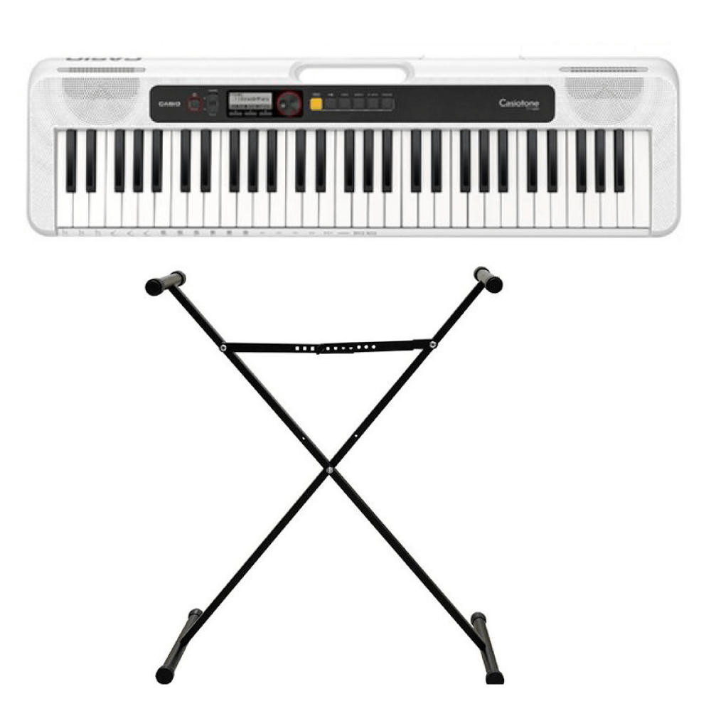 Paquete Casio: piano digital blanco + soporte para teclado