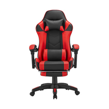 Black Widow Gaming Chair with Headrest - Black/Red