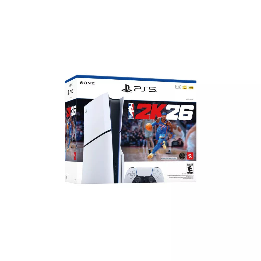 Sony PlayStation 5 NBA 2K26 Disc Console with Controller - White