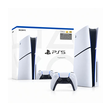 Bundle: PlayStation 5 Slim 1TB 4K Gaming Console with Wireless Controller + Sony PlayStation Pulse Elite Wireless Over-the-Ear Gaming Headset + EA Sports FC 27 +  Sony DualSense 2-Bay Charging Station - White/Black