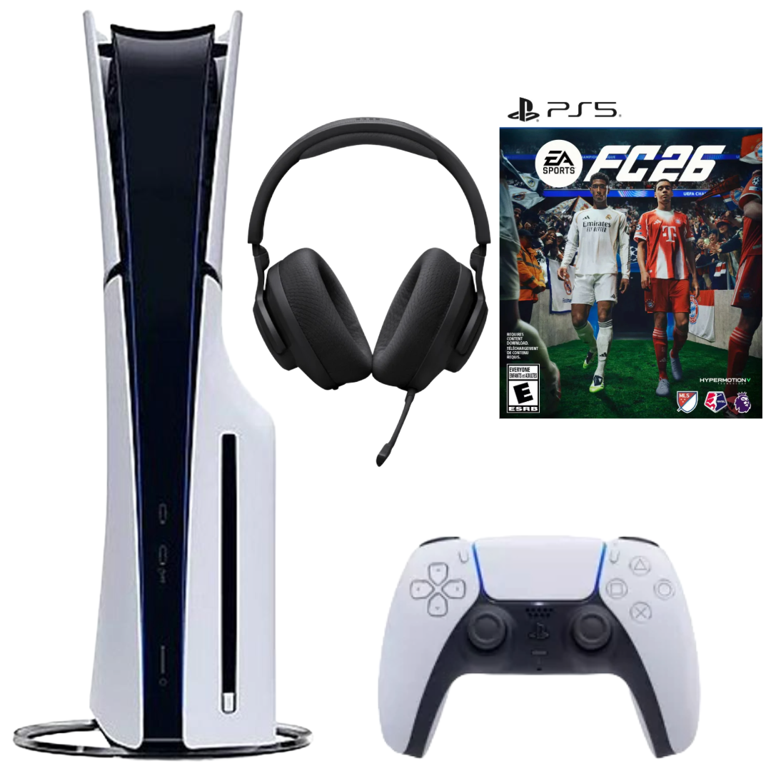 Bundle: Sony PlayStation 5 Slim Console + FC 26 + JBL Quantum 360X Gaming Headset