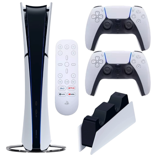 Ps5 Remote Package Bundle: Sony PlayStation 5 Digital Edition + Media Remote + DualSense 2 ...