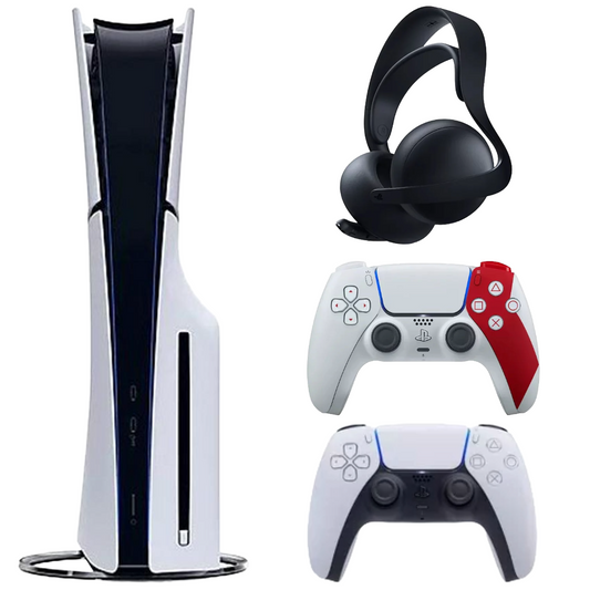 Bundle: Sony PlayStation 5 Slim Console + God of War 20th Anniversary DualSense Wireless Controller + Sony Pulse Elite Wireless Over-the-Ear Gaming Headset