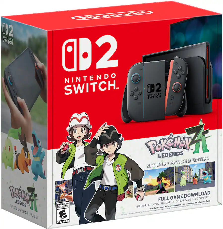 Bundle: Nintendo Switch 2 Pokemon Legends: Z-A Bundle + Hyperkin Screen Protector + Hyperkin Power Spire Joy-Con Charging Dock + Hori Compact Carry All