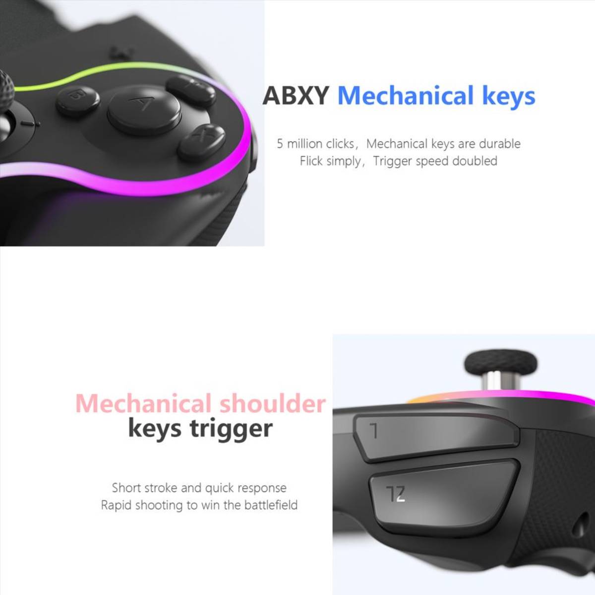 LinYuvo YS63 RGB Wireless Controller Gamepad for Switch/OLED