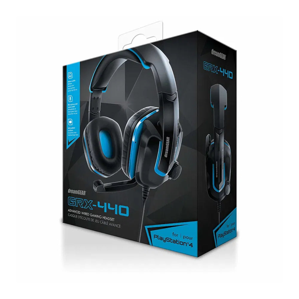 Auriculares con cable DreamGEAR PlayStation 4 - Negro/Azul 