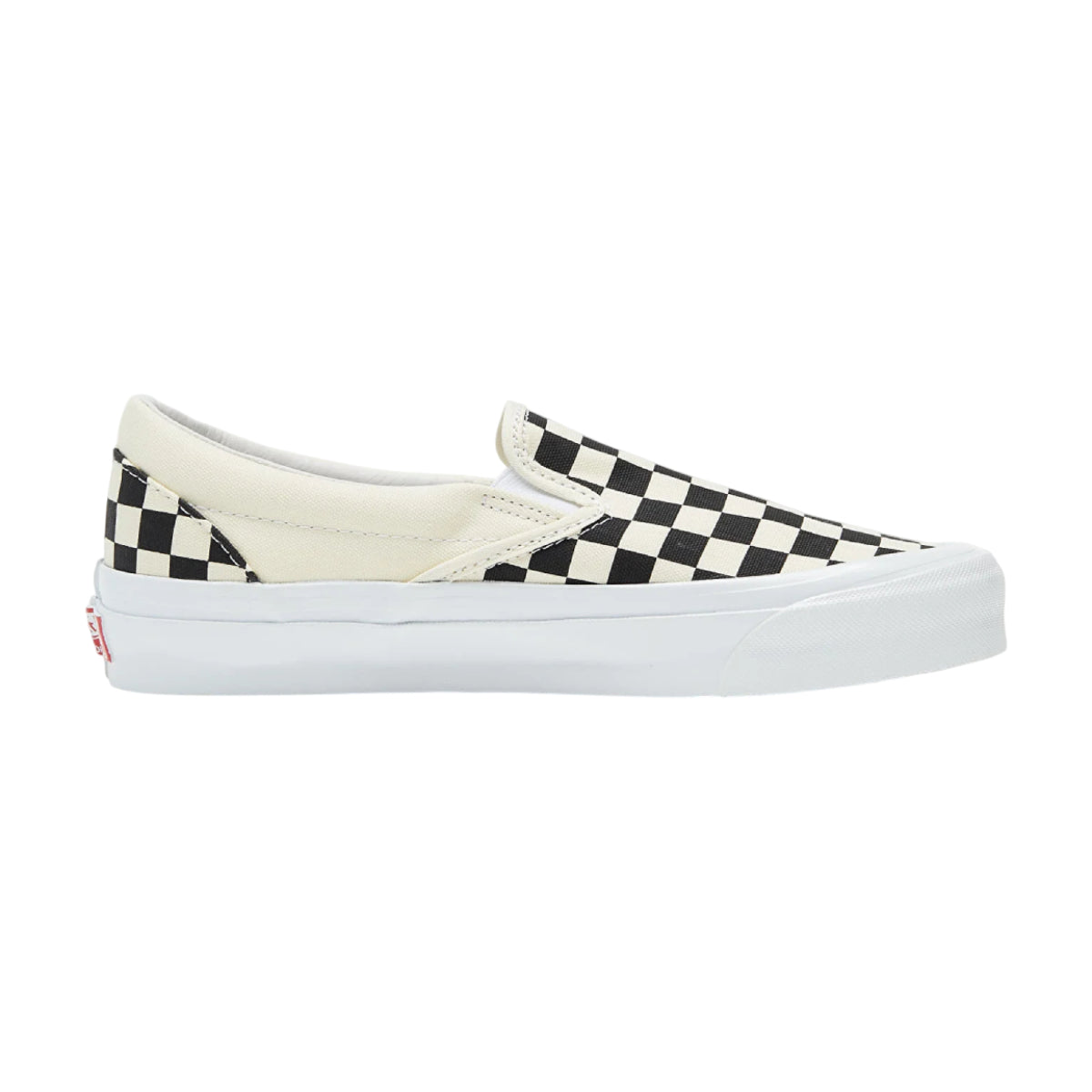 Vans Unisex OG Classic Slip-On LX Checkerboard Shoes (Size 4.5) - Black/White