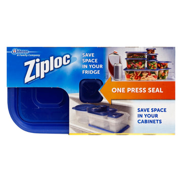 Ziploc 14.4 oz Medium Rectangle Container and Lid (4-Count)