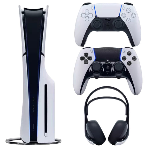 Bundle: Sony PlayStation 5 Slim Console + DualSense Edge Wireless Controller + Sony Pulse Elite Wireless Headset