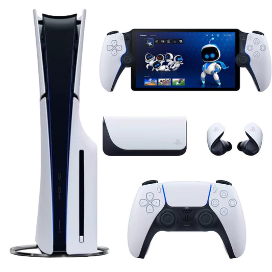 Bundle: Sony PlayStation 5 Slim Console + Sony Pulse Explore Wireless Earbuds + PlayStation Portal Remote Player