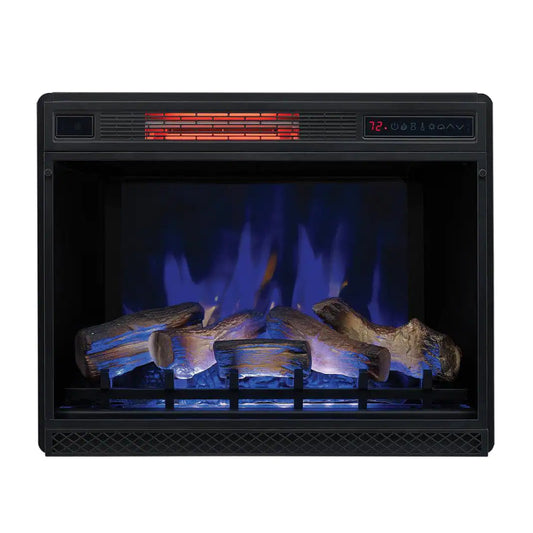 ClassicFlame Infrared Electric Fireplace Insert with Safer Plug, Black