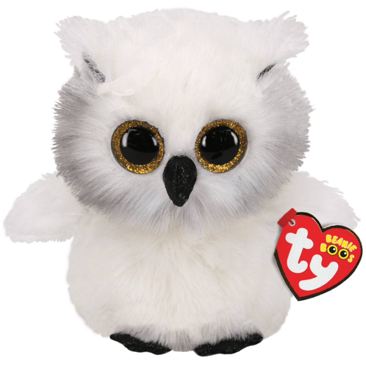 Ty Austin 6" Owl Toy - White