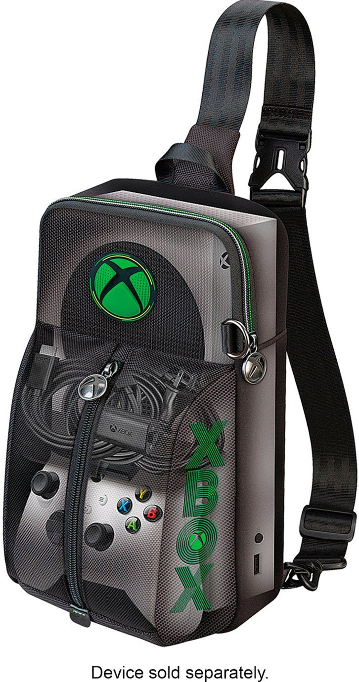 RDS Game Traveler Carrying Case Sling Bag for Xbox Series X/S - Black/Green