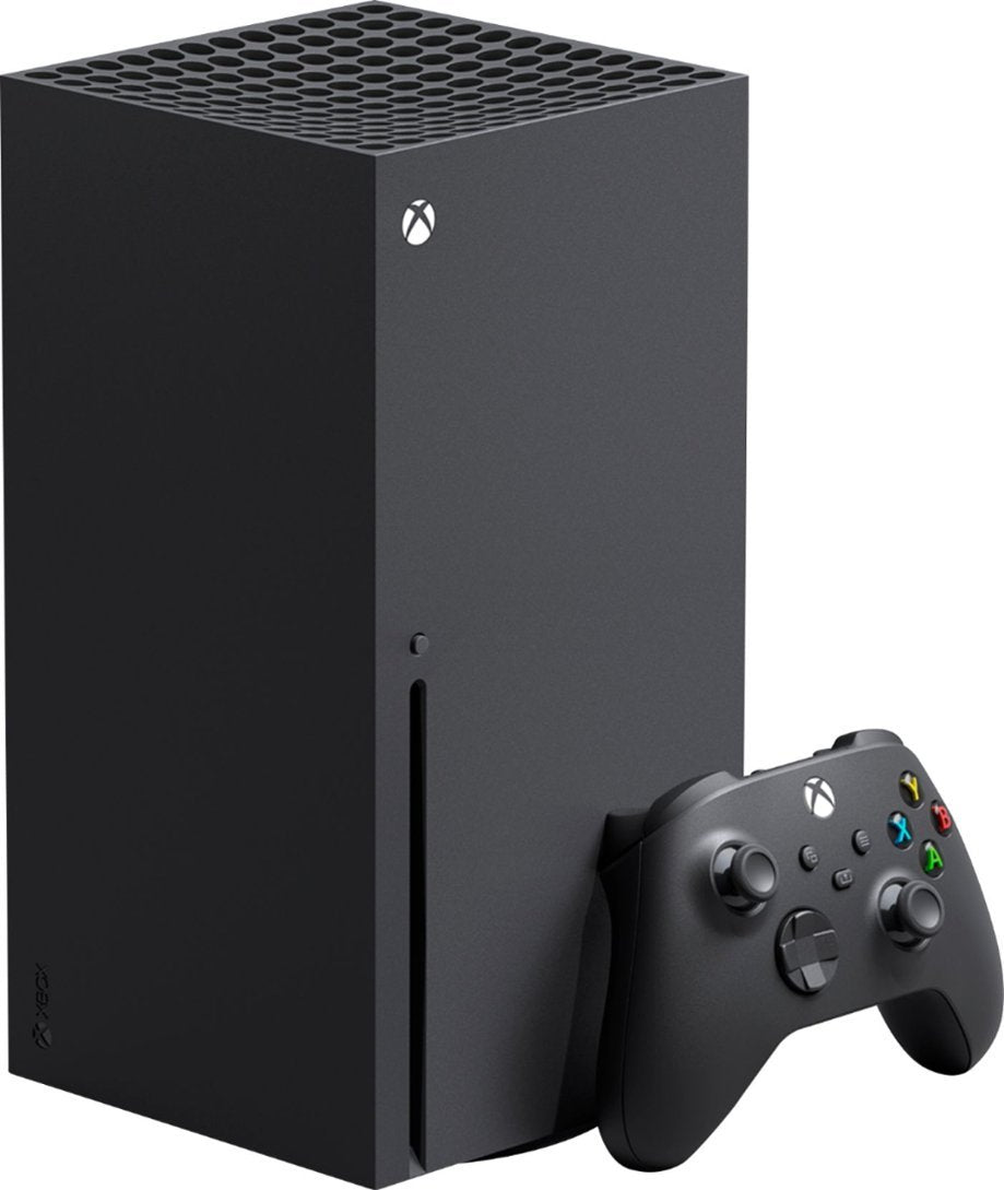 Microsoft - Consola Xbox Series X de 1 TB - Negra + Auriculares para juegos JBL Quantum 360X - Negro + Soporte de alimentación Bionik para Xbox Series X/S - Negro + Controlador con cable Hyperkin Xenon con conector para auriculares - Negro