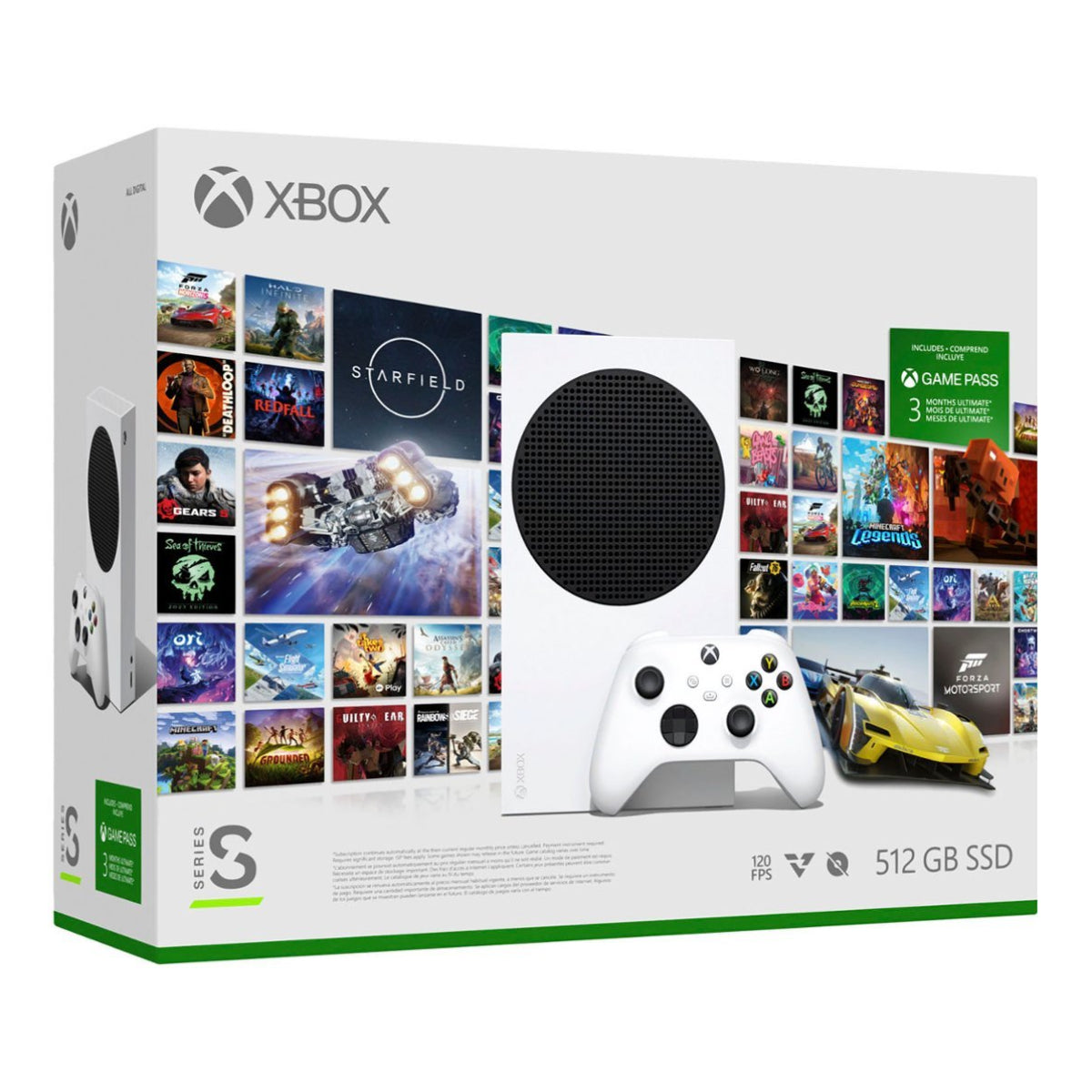 Paquete: Microsoft - Consola Xbox Series S de 512 GB totalmente digital para principiantes + Auriculares para juegos con cable JBL Quantum 100 + Kit para jugadores DreamGEAR