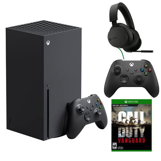 Paquete Microsoft Xbox Series X: consola Xbox Series X de 1 TB + Call of Duty: Vanguard + control inalámbrico para Xbox + auriculares estéreo para juegos con cable Xbox