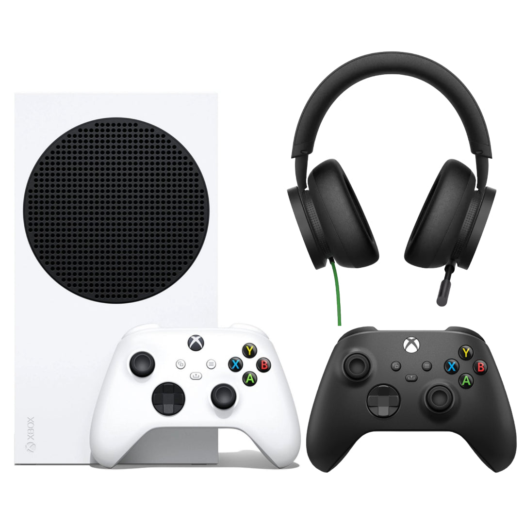 Paquete: Microsoft - Xbox Series S 512 GB + controlador inalámbrico + auriculares con cable para juegos