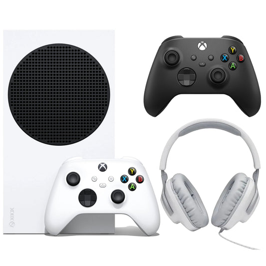 Paquete: Microsoft - Paquete básico de consola Xbox Series S de 512 GB totalmente digital + auriculares con cable JBL Quantum 100 + control inalámbrico Xbox