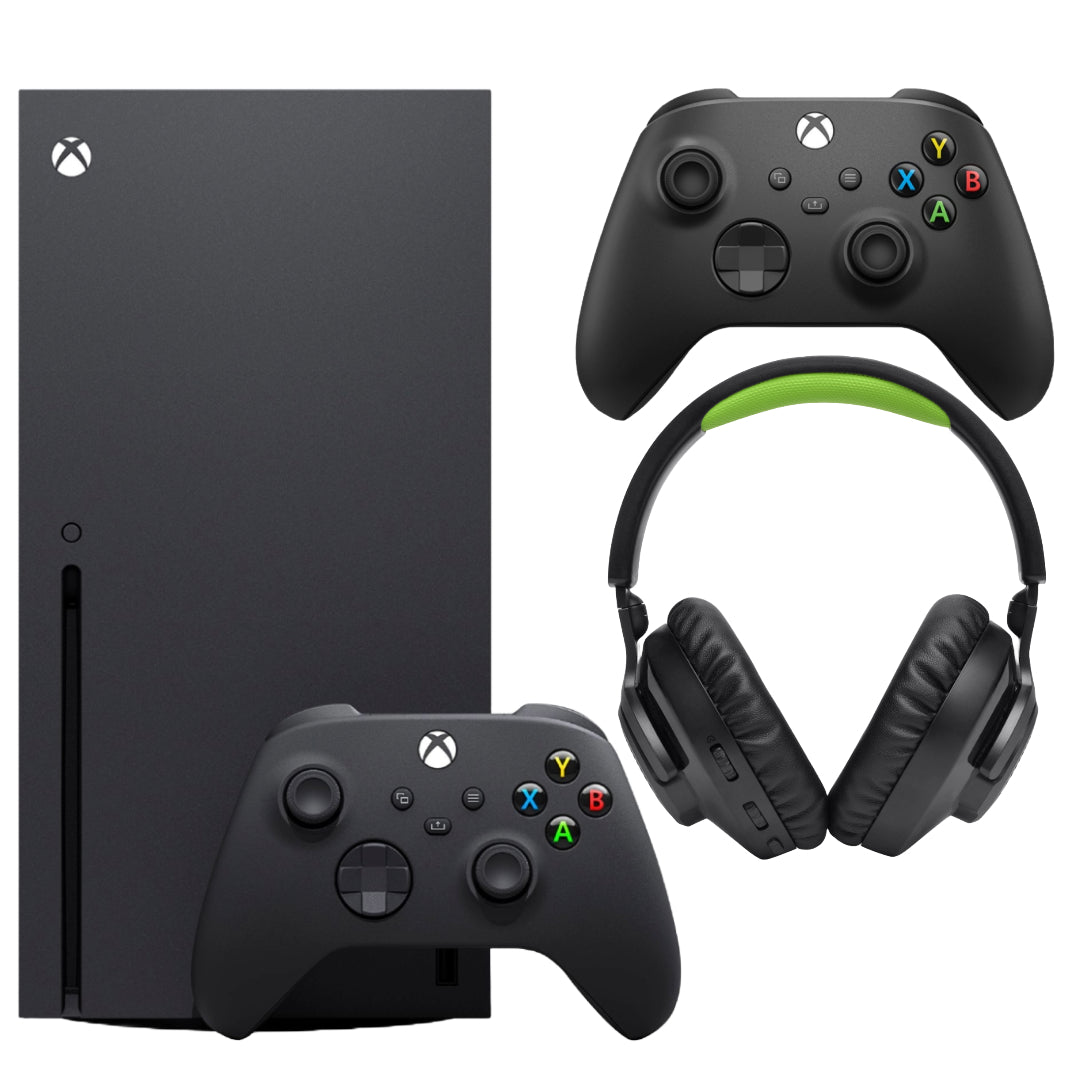 Paquete: consola Microsoft Xbox Series X de 1 TB + auriculares inalámbricos para juegos JBL Quantum 360X + control inalámbrico Xbox