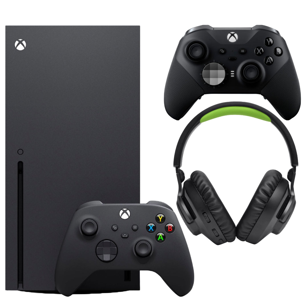 Bundle: Microsoft Xbox Series X 1TB Console + JBL Quantum 360X Wireless Gaming Headset + Xbox One Wireless Controller - Elite Series 2